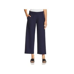 Eileen Fisher Wide-Leg Pull On Navy Ankle M